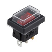 Переключатель on-off с подсветкой 12V квадратный Red 19*29*18мм 6A 250V 10A 125/250V 6A 250V (YJ-WH02)