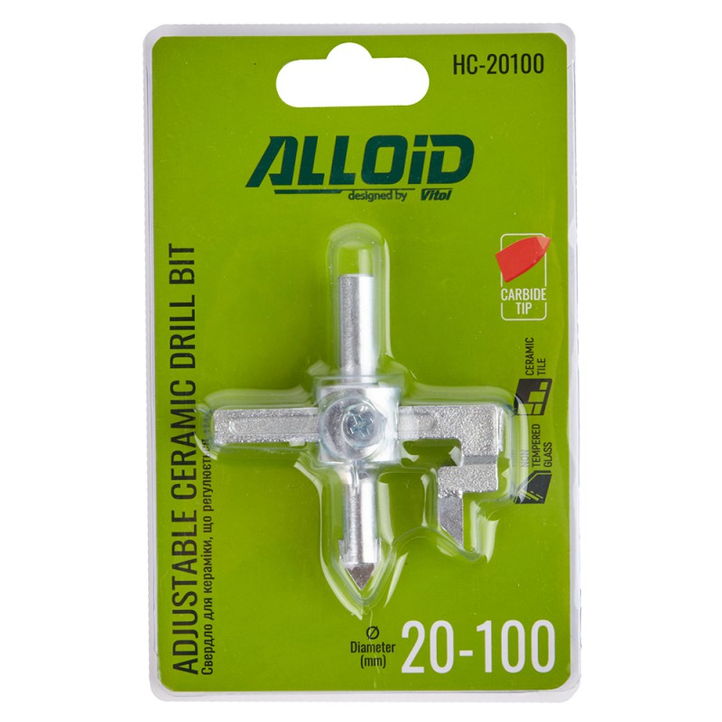 Alloid. Сверло для керамики, регулируемое 20-100мм