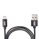 Кабель VOIN USB - Lightning 3А, 1m, black (швидка зарядка/передача даних)