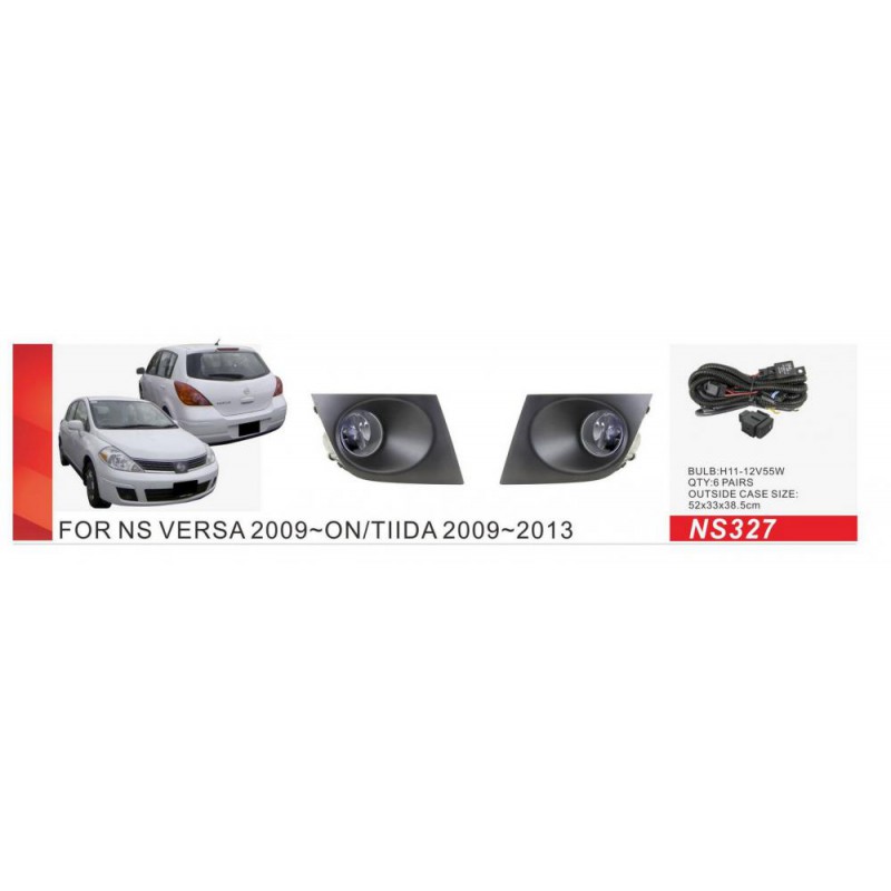 Фари дод. модель Nissan Tiida/Versa 2009-14/NS-327/H11-12V55W/ел.проводка