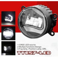 Фары доп.модель Toyota Cars/TY-857L/LED CREE-12V10W800Lm+DRL-12V3W/FOG+DRL (TY-857-LED 2в1)