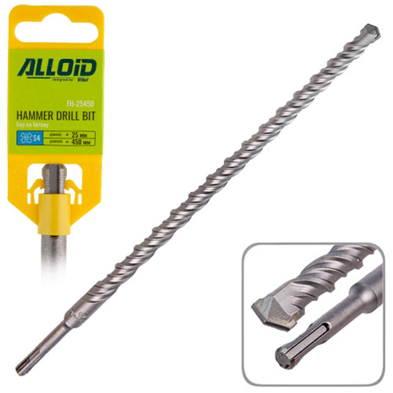 Alloid. Бур по бетону SDS-plus S4 25x450мм