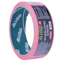 Alloid Pro. Стрічка малярська делікатна, рисова, рожева 30мм х 20м, 100мкм