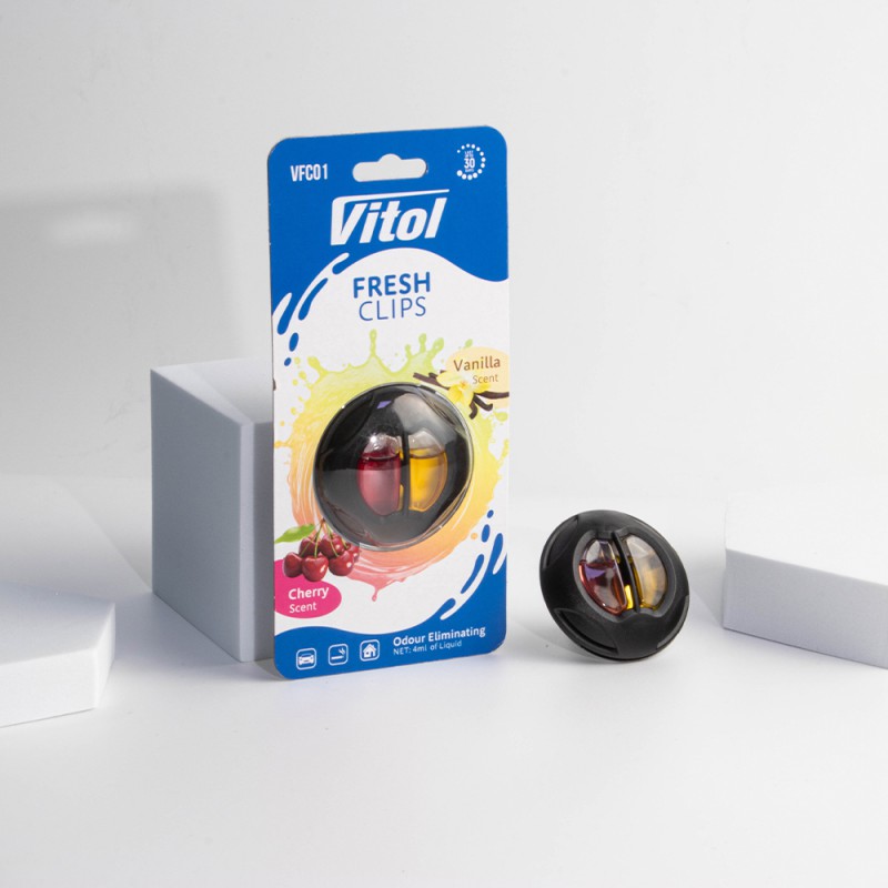 Освіжувач повітря Vitol Fresh Clips Cherry +Vanilla