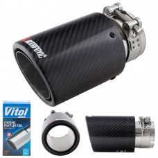 Насадка на глушник НГ-1143B glossy, внутр.d 64мм/довж. 165мм/зовн.d 89мм