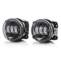LED фара Leader протитуманна J 4" W/Y дворежимна біле і жовте світло (к-т 2шт)