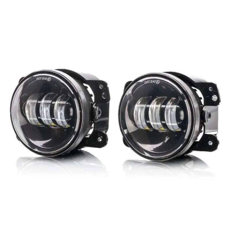LED фара Leader протитуманна J 4" W/Y дворежимна біле і жовте світло (к-т 2шт)