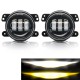 LED фара Leader протитуманна J 4" W/Y дворежимна біле і жовте світло (к-т 2шт)