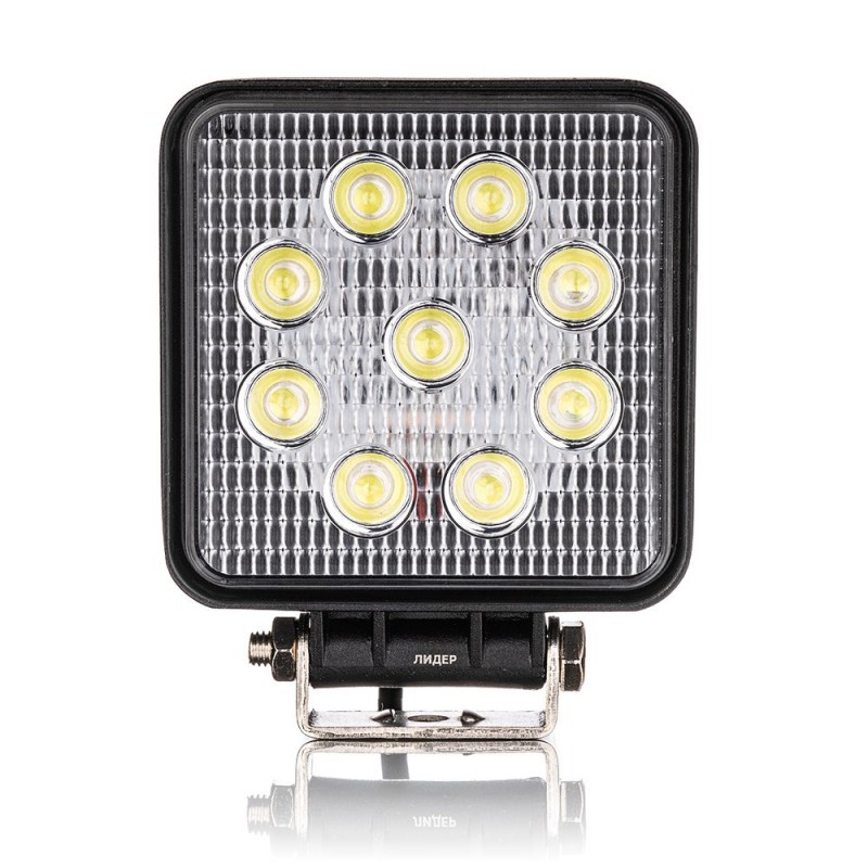 Фара рабочего света Leader 6B FLOOD 9Led x 3W (110 x 135 x 45) 10-60V/27W/6000K