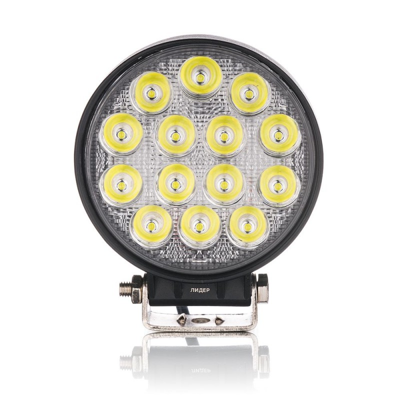 Світлодіодна LED фара робоча Leader 27 42W (14x3W) SPOT Yellow, 10-60V