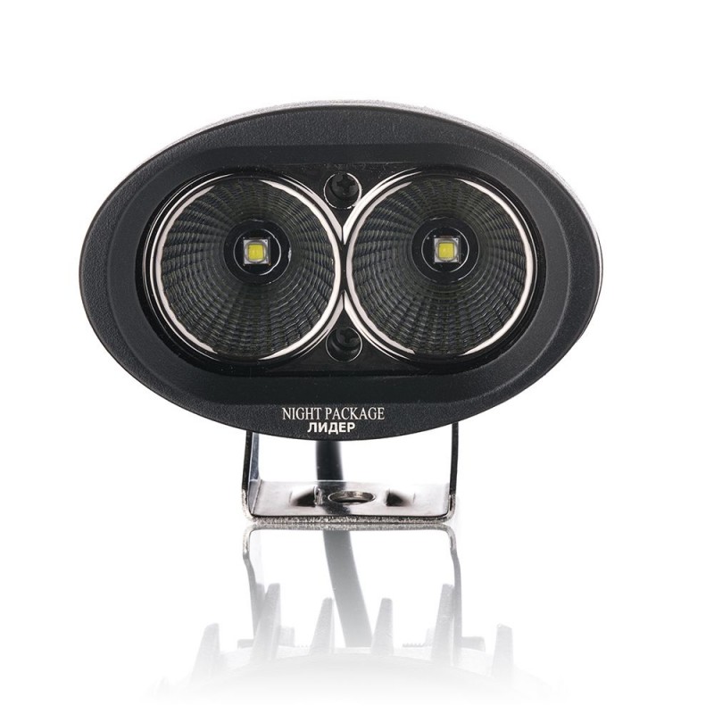 Фара светодиодная Leader 12-24V, 20W (2x10W), 2000Lm, CREE, FLOOD 1 шт