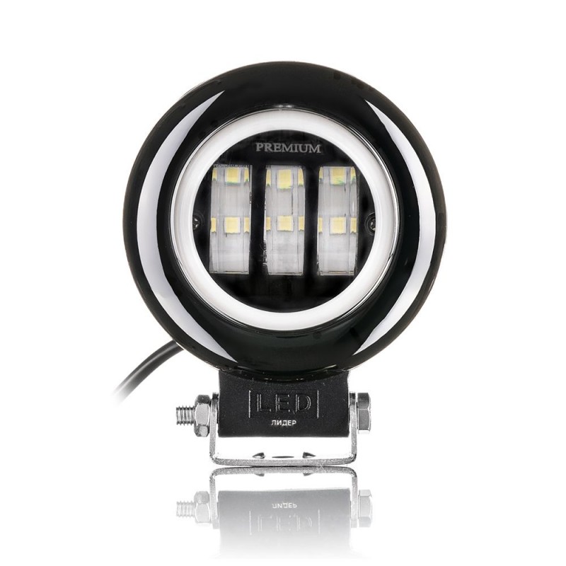 LED фара Leader 89ВC 45W (3х15W) + DRL 10-60V/6000K