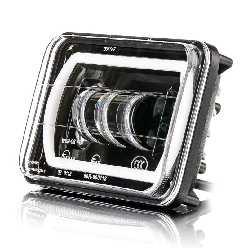 Фара рабочего света Leader 01 + DRL + поворот (170x108x70) 10-60 В / 75 Вт / 6000K