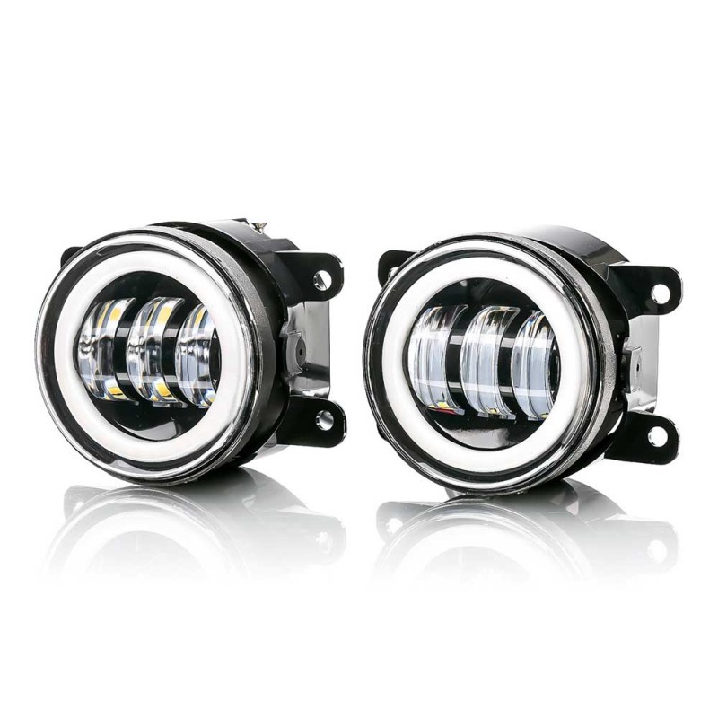LED фара противотуманная N 3.5' W/Y двухрежимная белый и желтый свет с ободком
