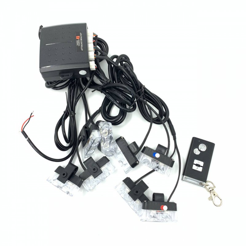 Стробоскоп в решетку радиатора Federal Signal LED 800 V28H (красно-синий/ белый) 8 шт