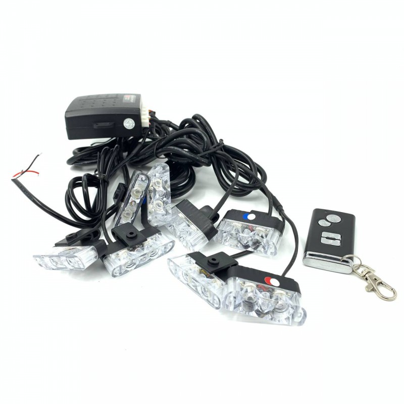 Стробоскоп в решетку радиатора Federal Signal LED 800 V28H (красно-синий/ белый) 8 шт