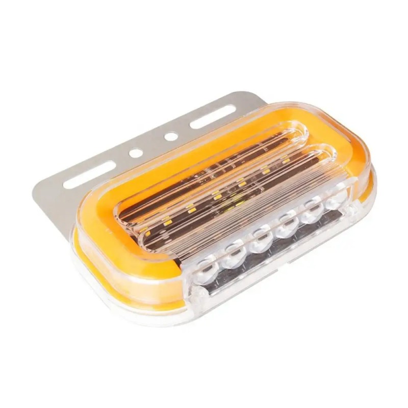 Габаритный фонарь LED moving SIDE LAMP с подсветкой и поворотом 24V желтый 1 шт