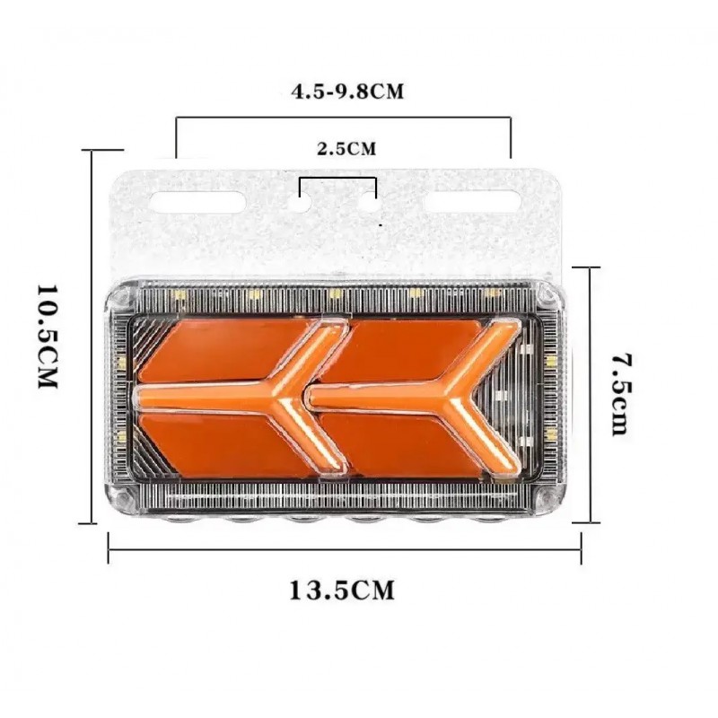 Габаритний ліхтар Lamborghini з підсвічуванням і поворотом 12-24V 2 шт