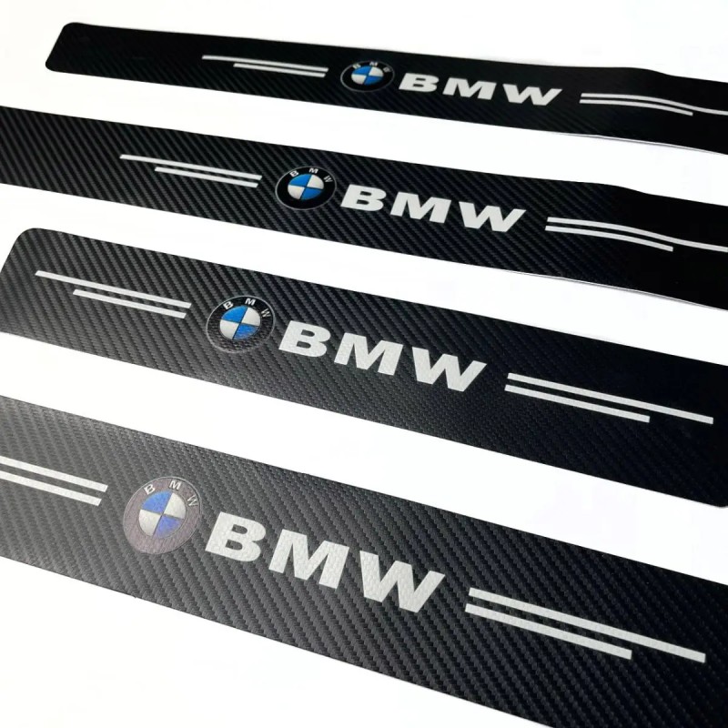 Накладка на пороги BMW carbon (к-т 4шт)