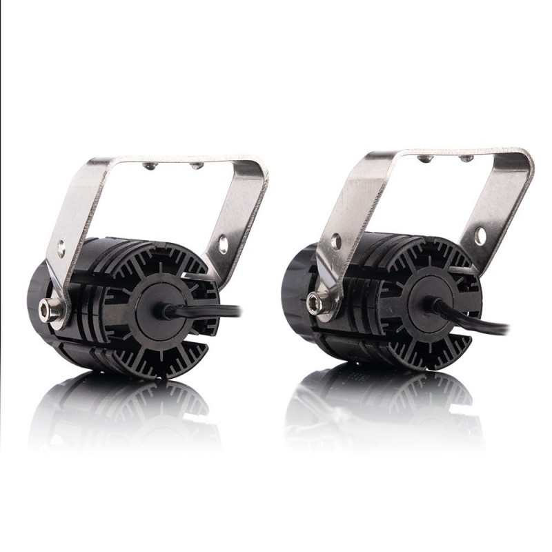 LED линза Leader Bi-led 40W (W/Y) IP68 ближний и дальний свет с СТГ (к-т 2 шт)