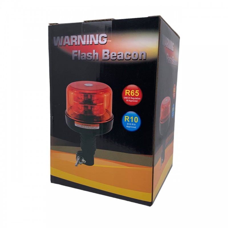 Мигалка светодиодная 12в-24в на авто L2 48 Led Маячки проблесковые на крышу для спецтехники желтый