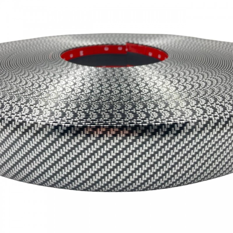 Молдинг резиновый 5см универсальный Carbon (1м)
