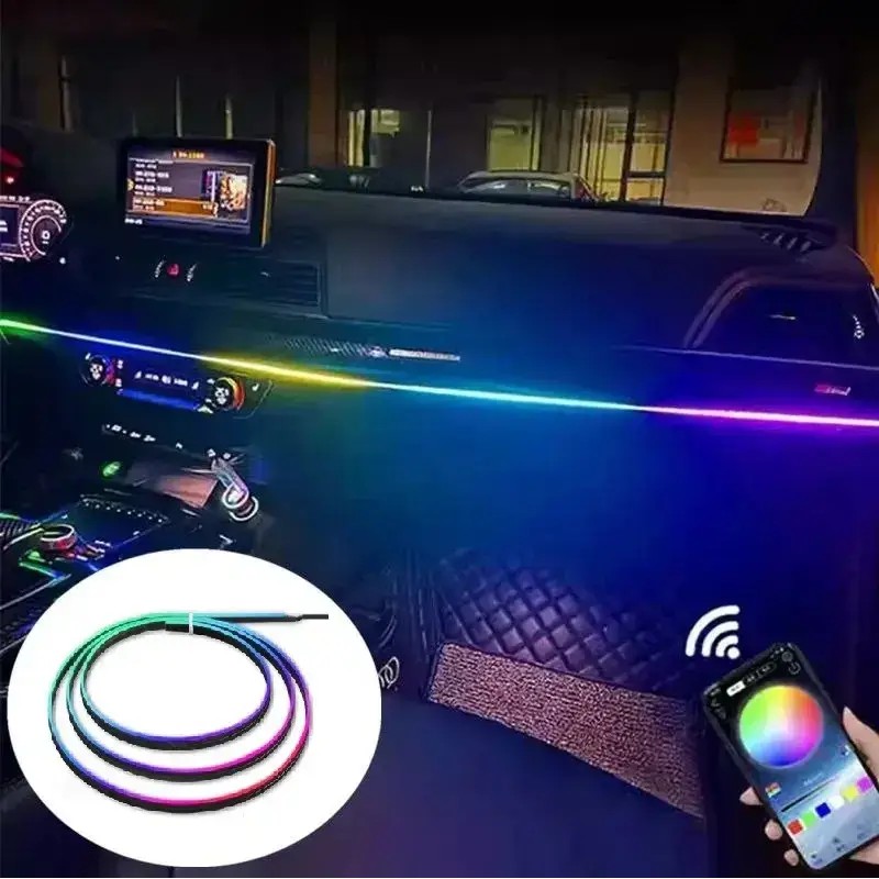 Подсветка салона Ambient Light RGB 110 см 12V, диодная лента на торпеду