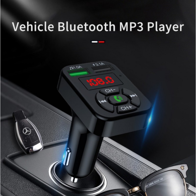 FM-трансмиттер (модулятор) CAR А-9 Bluetooth 5.0 3,1А Black