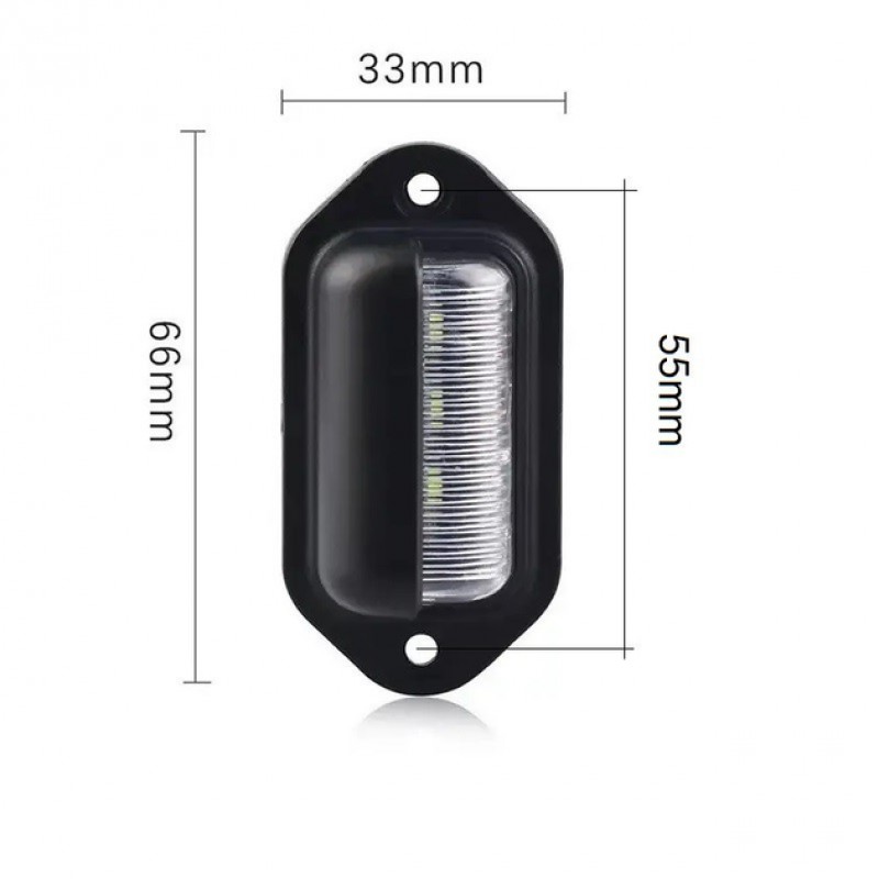 Подсветка номера LED универсальная с креплением 12-24V