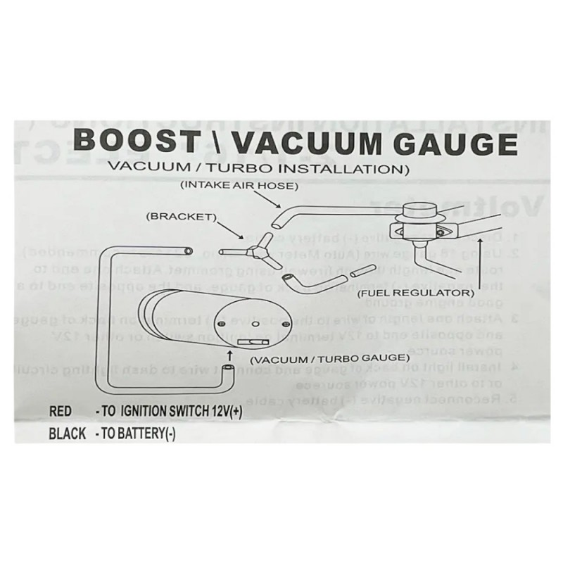 Разрежение во впускном коллекторе Ket Gauge 7706-3 52 мм