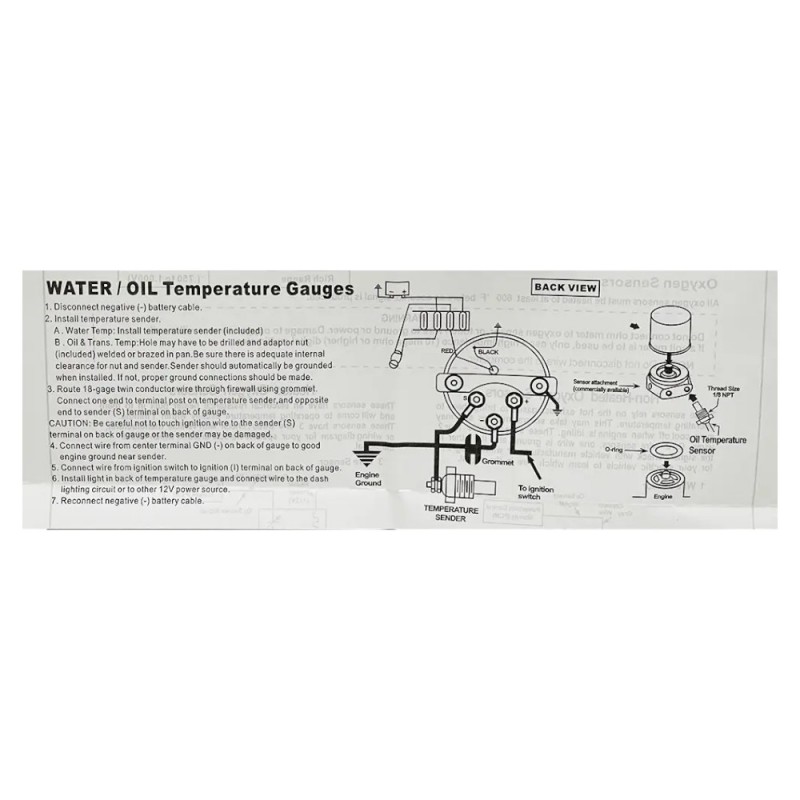 Температура воды Ket Gauge 7702 52 мм