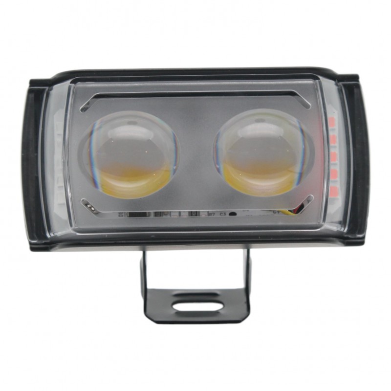 Светодиодная линза (фара) BB 1813 Leader 20W W/Y + RGB 2LED 12-24V