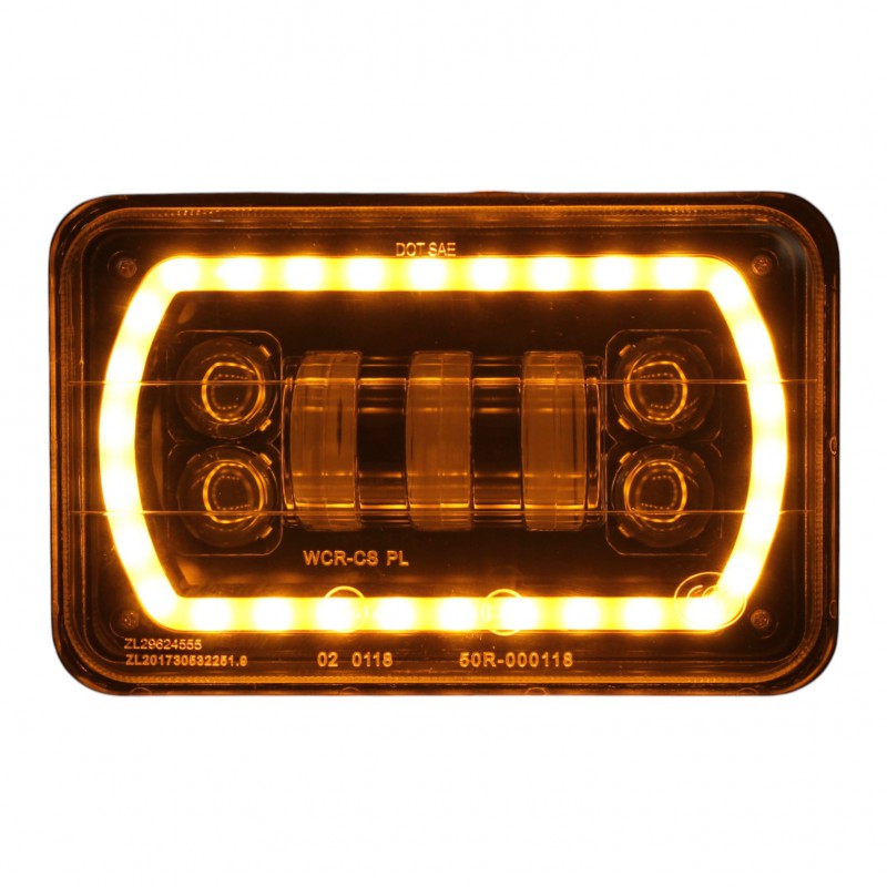 Фара рабочего света Leader 01 + DRL + поворот (170x108x70) 10-60 В / 75 Вт / 6000K