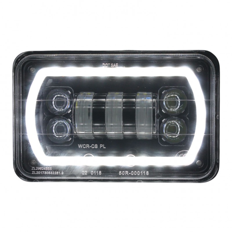 Фара рабочего света Leader 01 + DRL + поворот (170x108x70) 10-60 В / 75 Вт / 6000K