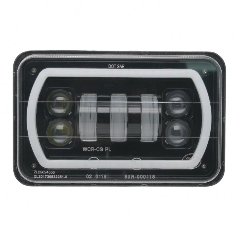 Фара рабочего света Leader 01 + DRL + поворот (170x108x70) 10-60 В / 75 Вт / 6000K