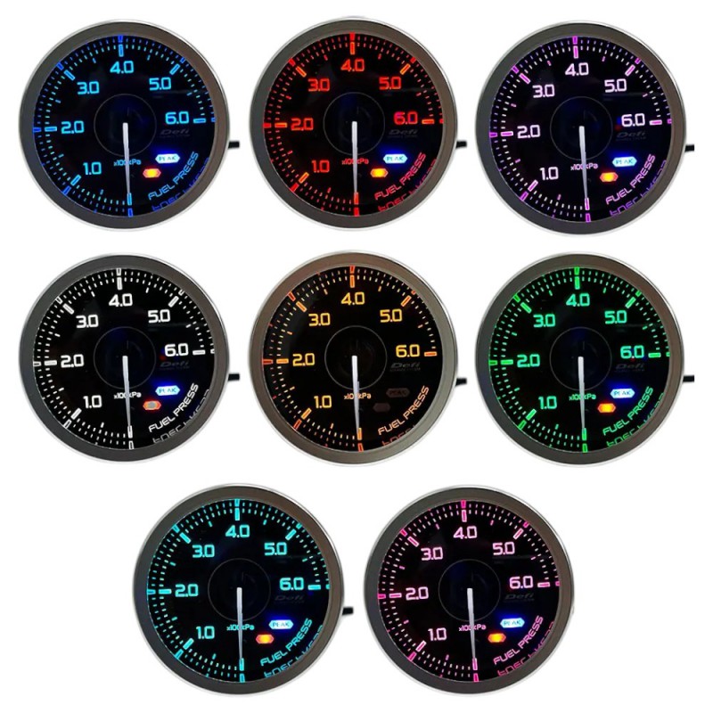 Давление топлива Defi Premium DF15101 7 colors 60 мм