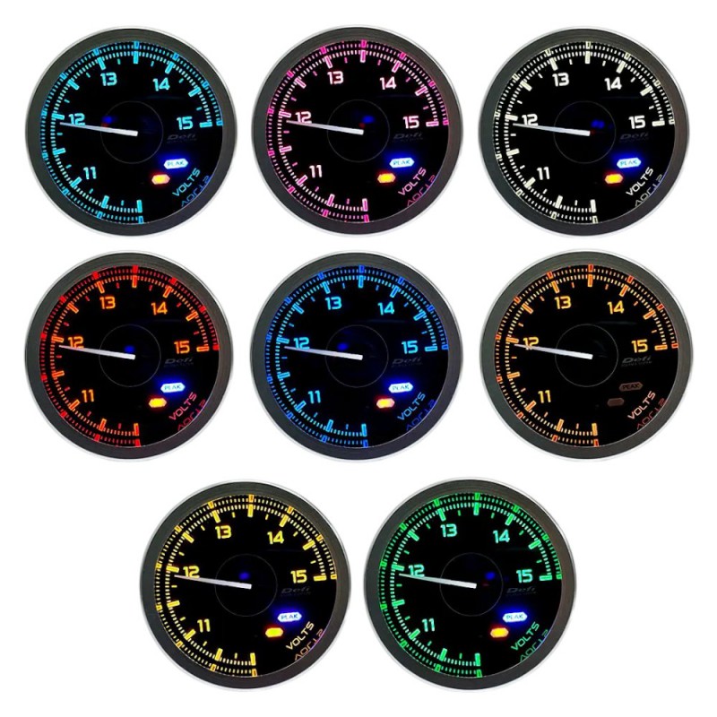Вольтметр Defi Premium DF14601 7 colors 60 мм