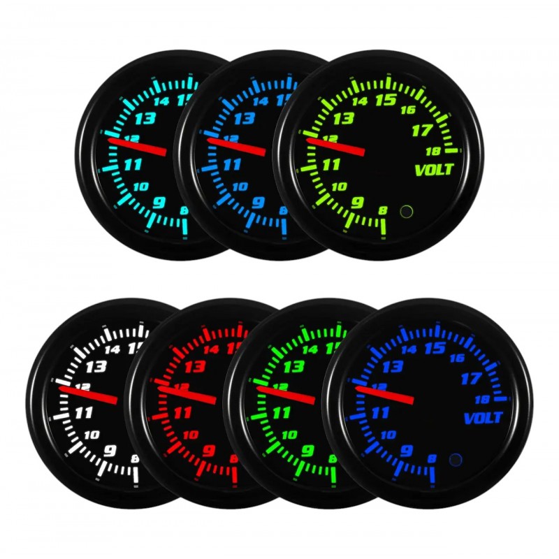 Вольтметр Ket Gauge 5201 RGB 52 мм