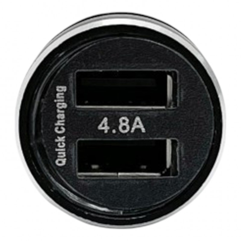Автомобильное зарядное устройство Leader с 2 USB с подсветкой 5V 4.8A 12-24V Black