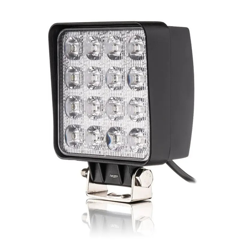 Фара светодиодная Leader 10-60V, 48W (16x3W), 3520Lm, EPISTAR WHITE, SPOT + стробоскоп 1 шт