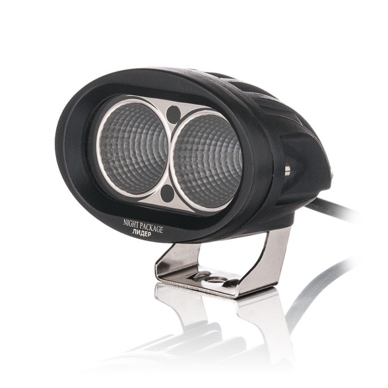 Фара светодиодная Leader 12-24V, 20W (2x10W), 2000Lm, CREE, FLOOD 1 шт