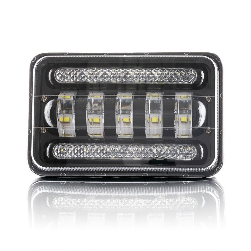 Фара рабочего света Leader 01-75 + DRL + поворот (168x108x78) 10-60 В / 75 Вт / 6000K
