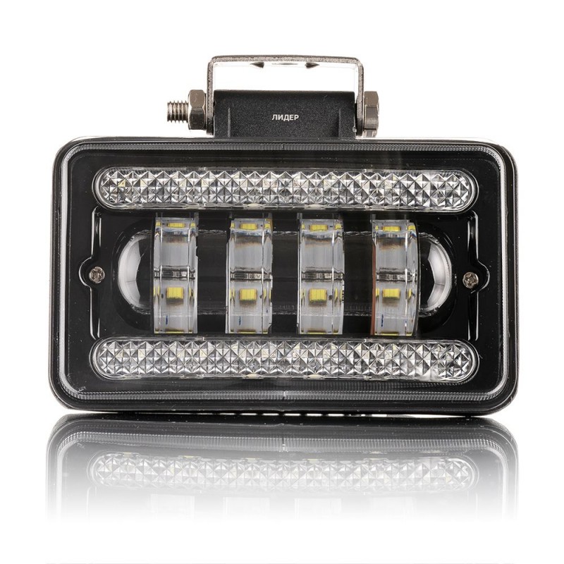 Фара рабочего света Leader + DRL 0496 (150x90x65) 10-60 В / 60 Вт / 6000K перевернутая