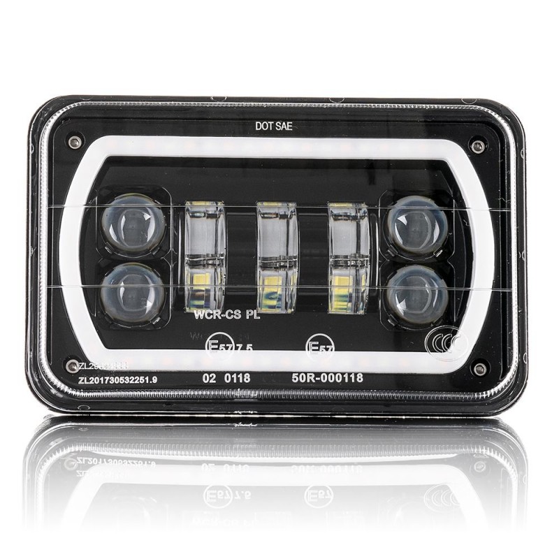 Фара рабочего света Leader 01 + DRL + поворот (170x108x70) 10-60 В / 75 Вт / 6000K