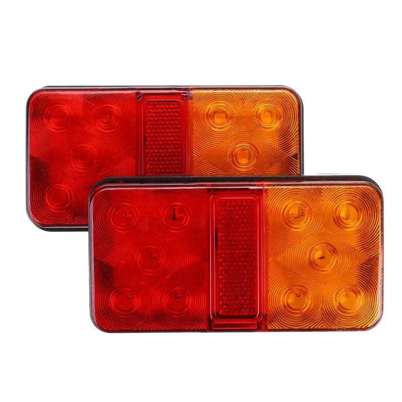Фонарь светодиодный 10 LED задний 12V-80V для прицепов 2 шт