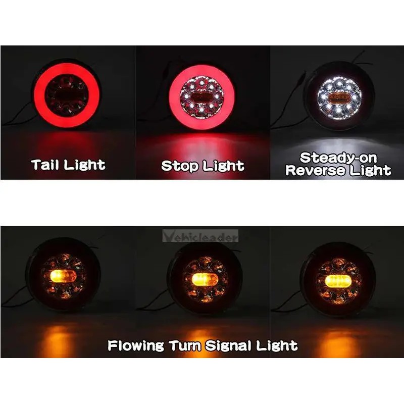 Фонарь задний светодиодный DG-104 Truck light 12-24V бегущий поворот, задний ход