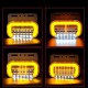 Габаритный фонарь LED moving SIDE LAMP с подсветкой и поворотом 24V желтый 1 шт