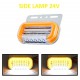Габаритный фонарь LED moving SIDE LAMP с подсветкой и поворотом 24V желтый 1 шт