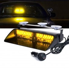 Стробоскоп S2 16 LED желтый 12V на лобовое стекло