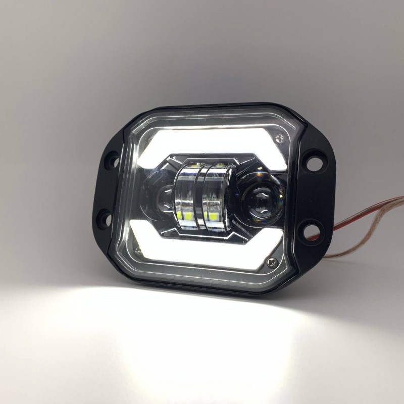 Фара светодиодная Leader J09 FLOOD + SPOT+ DRL 10-60V, 35W, 3200Lm